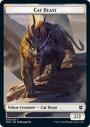 Cat Beast // Plant Double-Sided Token [Zendikar Rising Tokens] Magic: The Gathering