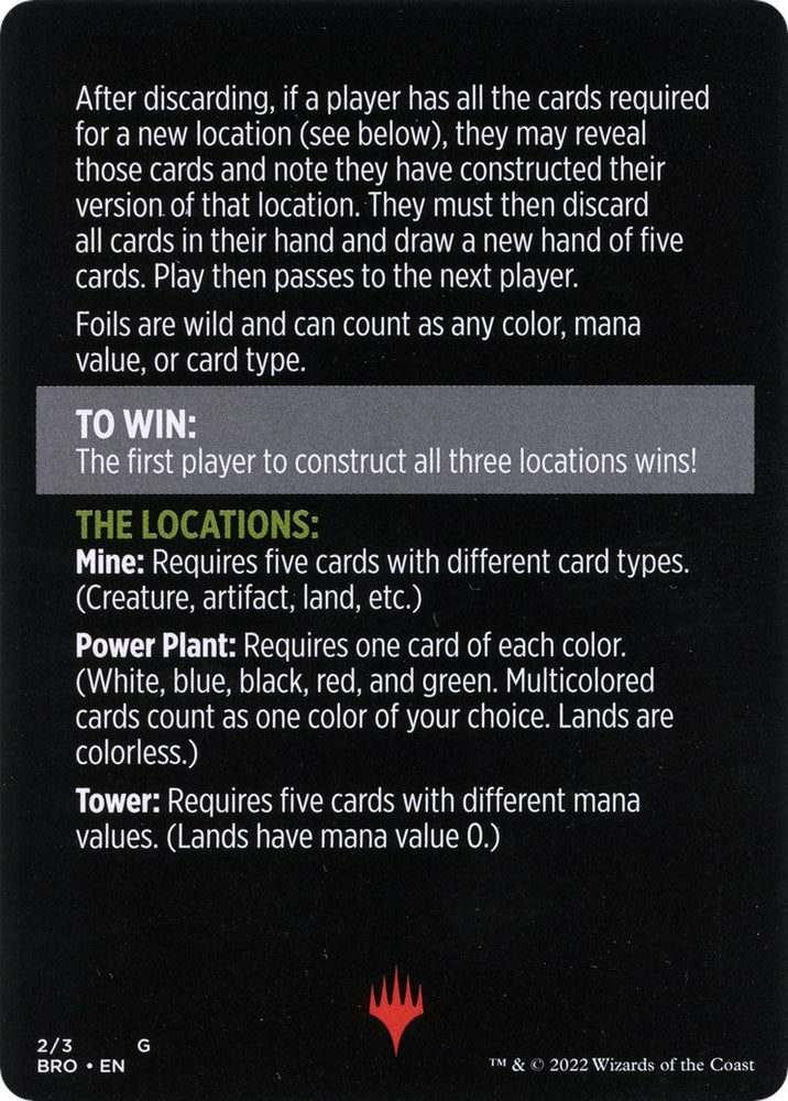 Urza's Blueprints (Magic Minigame) [The Brothers' War Minigame] Magic: The Gathering