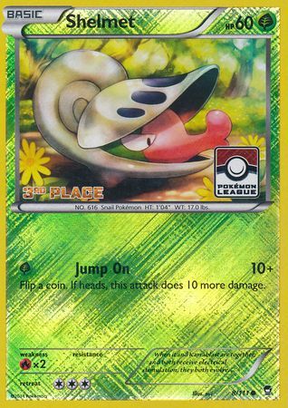 Shelmet (8/111) (League Promo 3rd Place) [XY: Furious Fists] Pokémon