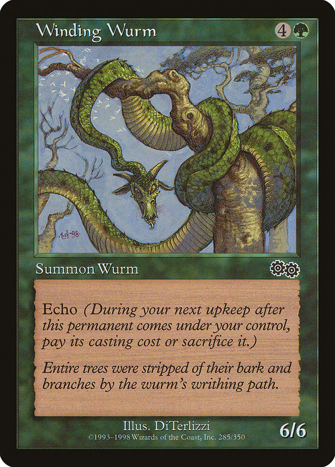 Winding Wurm [Urza's Saga] Magic: The Gathering