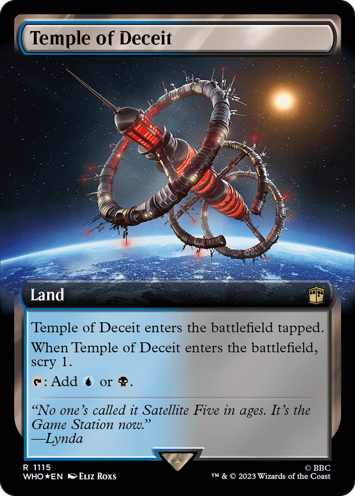 Temple of Deceit (Extended Art) (Surge Foil) [Doctor Who] Magic: The Gathering