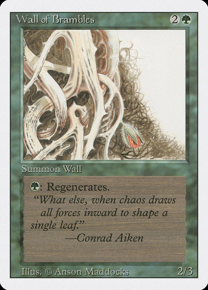 Wall of Brambles [Revised Edition] Magic: The Gathering