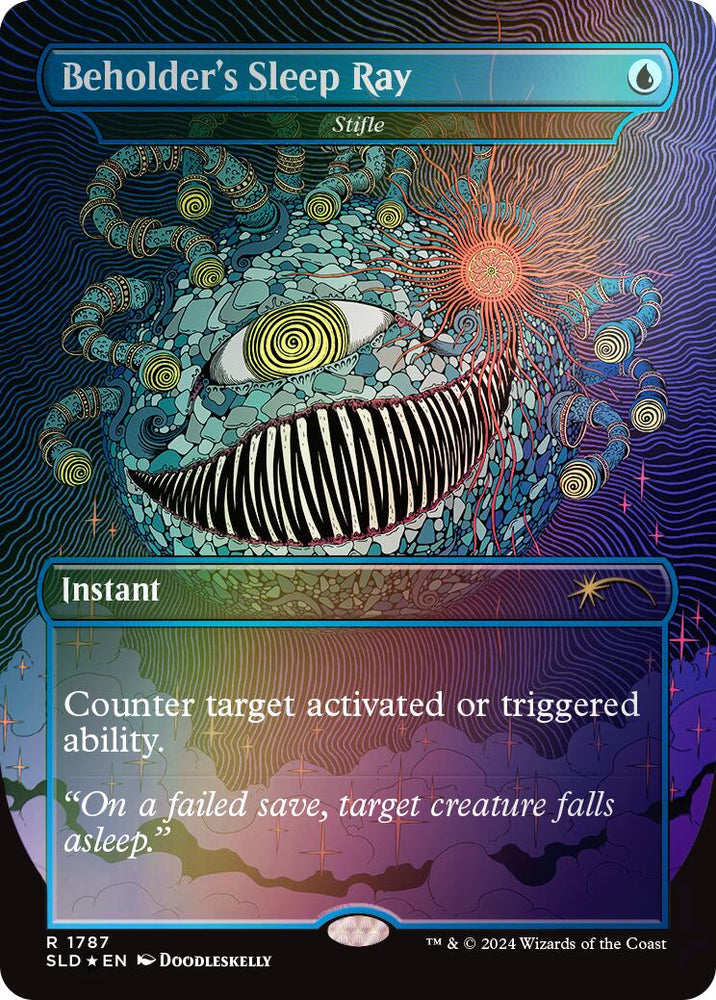 Beholder's Sleep Ray - Stifle (Rainbow Foil) [Secret Lair Drop Series] Magic: The Gathering