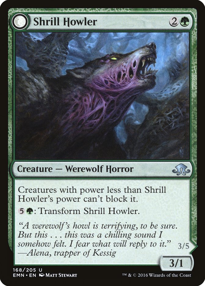 Shrill Howler // Howling Chorus [Eldritch Moon] Magic: The Gathering