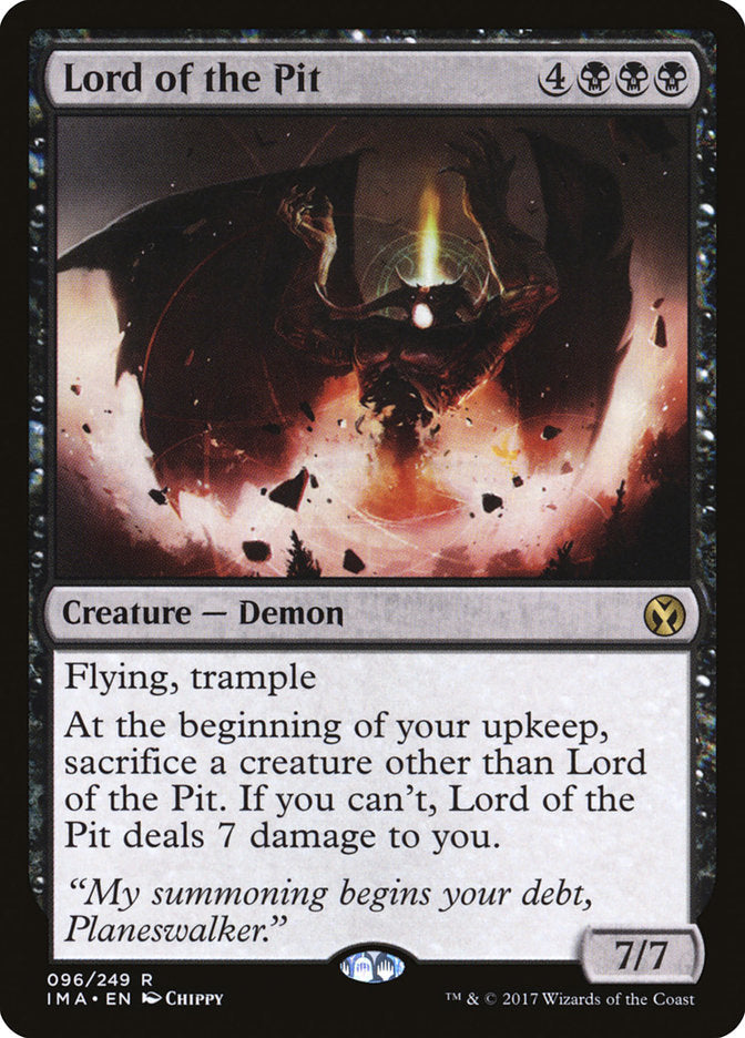 Lord of the Pit [Iconic Masters] Magic: The Gathering
