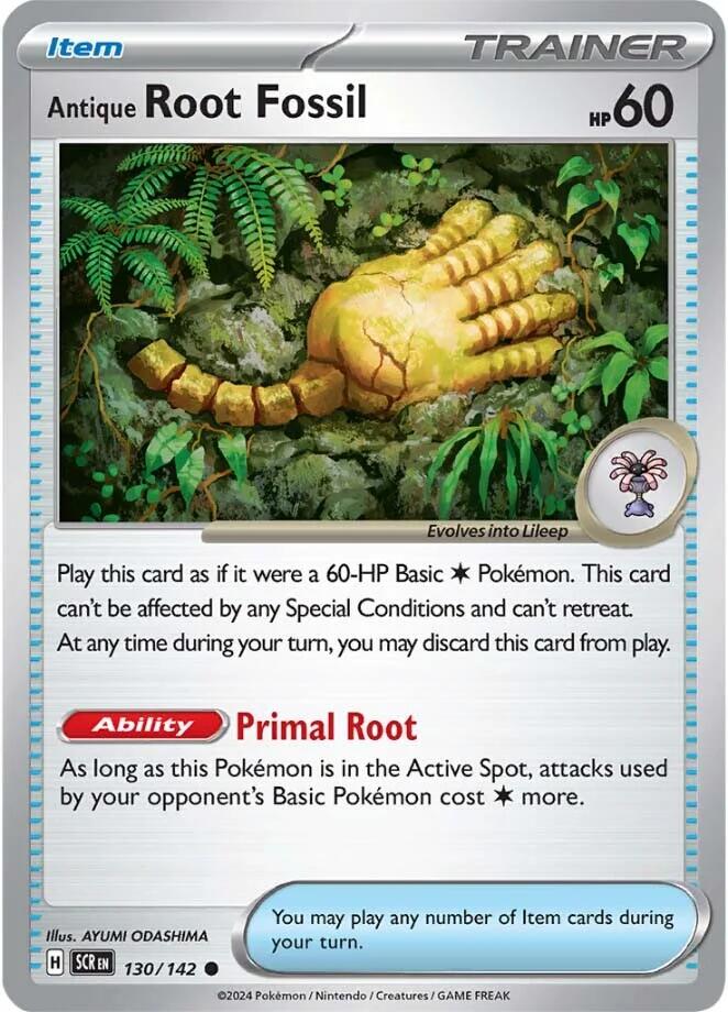 Antique Root Fossil (130/142) [Scarlet & Violet: Stellar Crown] Pokémon