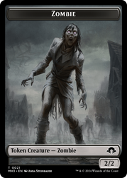 Phyrexian Germ // Zombie Double-Sided Token [Modern Horizons 3 Tokens] Magic: The Gathering