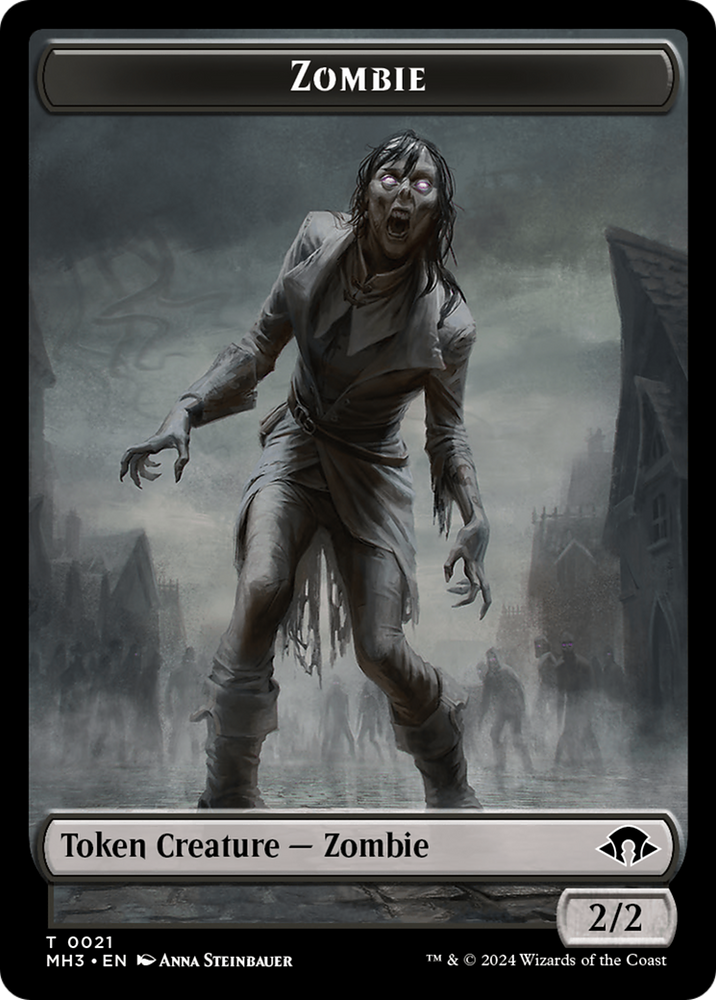 Zombie Token [Modern Horizons 3 Tokens] Magic: The Gathering