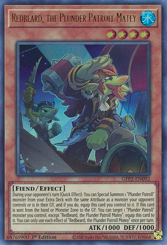 Redbeard, the Plunder Patroll Matey [GFP2-EN092] Ultra Rare - Yugioh Cards For Your TCG Needs!