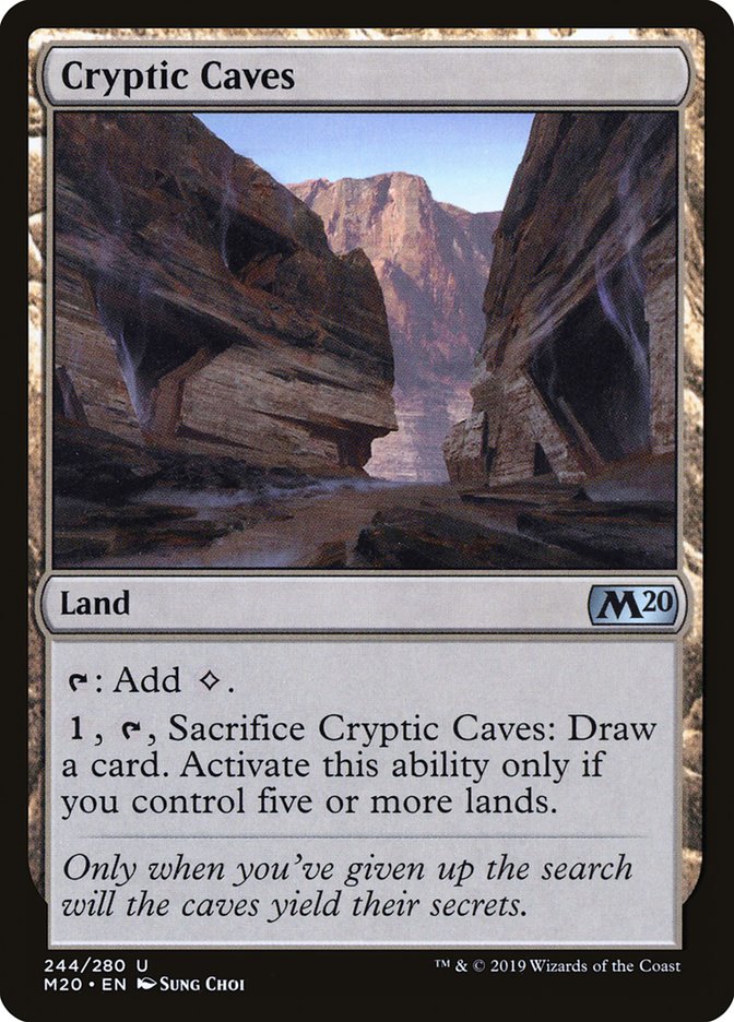 Cryptic Caves [Core Set 2020] Magic: The Gathering