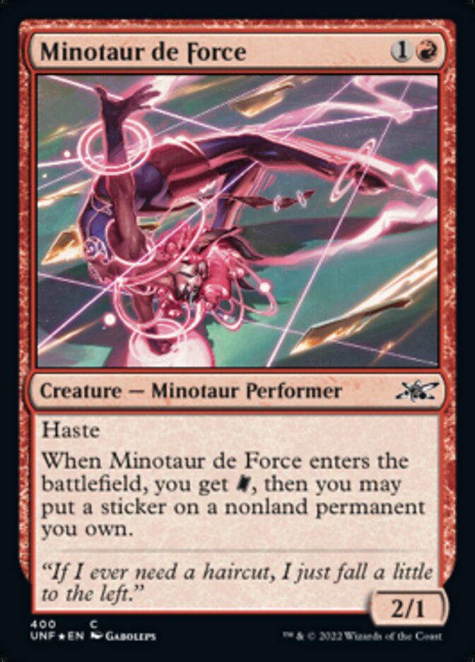 Minotaur de Force (Galaxy Foil) [Unfinity] Magic: The Gathering