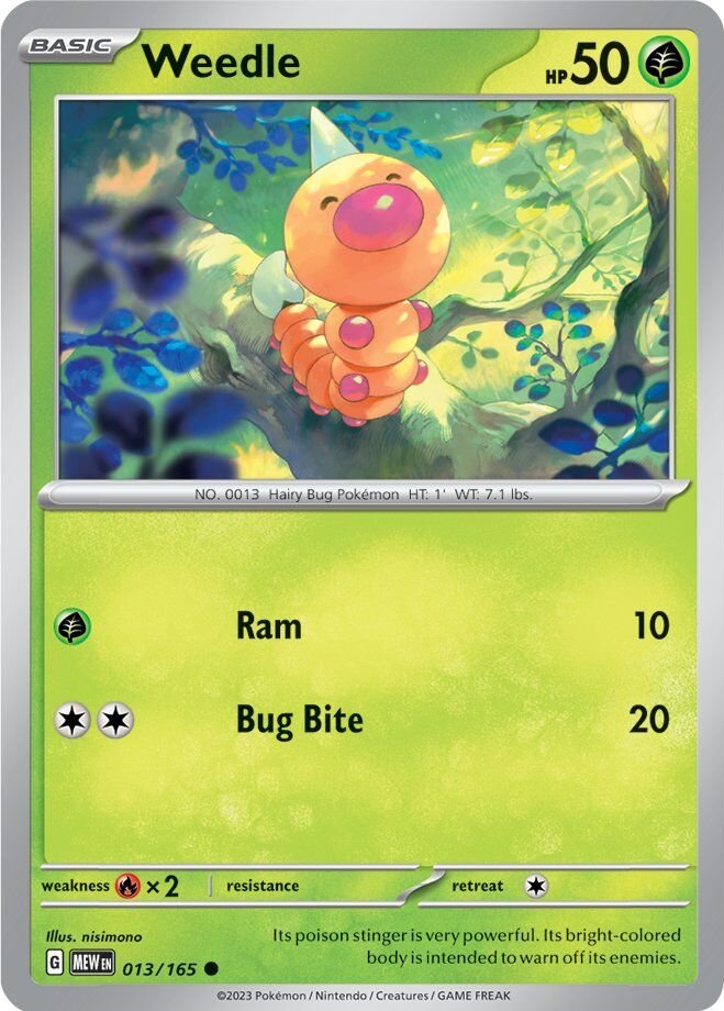 Weedle (013/165) [Scarlet & Violet 151] Pokémon