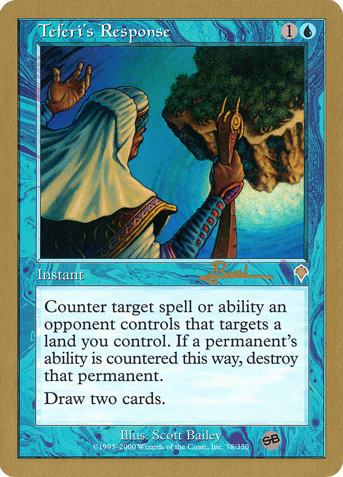 Teferi's Response (Antoine Ruel) (SB) [World Championship Decks 2001] Magic: The Gathering