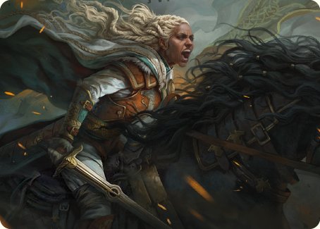 Eowyn, Fearless Knight Art Card [The Lord of the Rings: Tales of Middle-earth Art Series] Magic: The Gathering