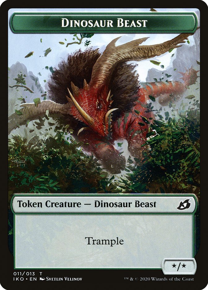 Dinosaur Beast Token [Ikoria: Lair of Behemoths Tokens] Magic: The Gathering