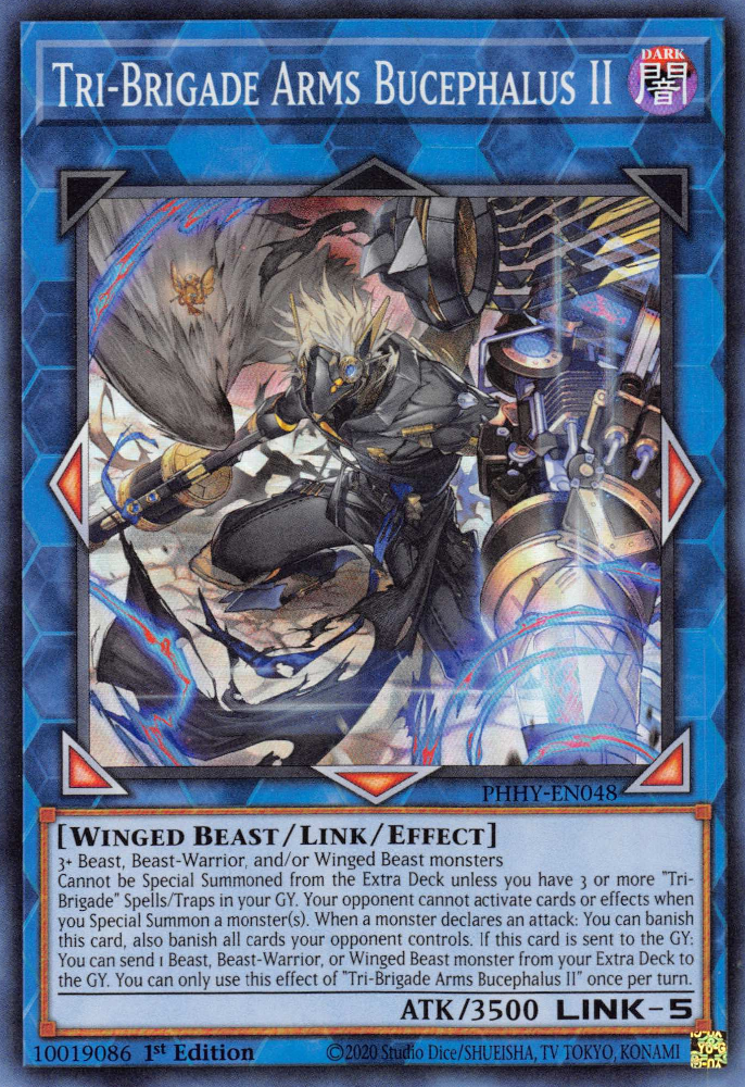 Tri-Brigade Arms Bucephalus II [PHHY-EN048] Super Rare - Yugioh Cards For Your TCG Needs!