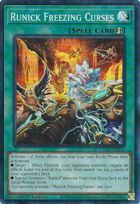 Runick Freezing Curses [TAMA-EN033] Super Rare - Yugioh Cards For Your TCG Needs!