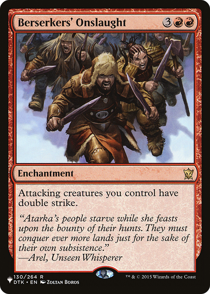 Berserkers' Onslaught [The List] Magic: The Gathering