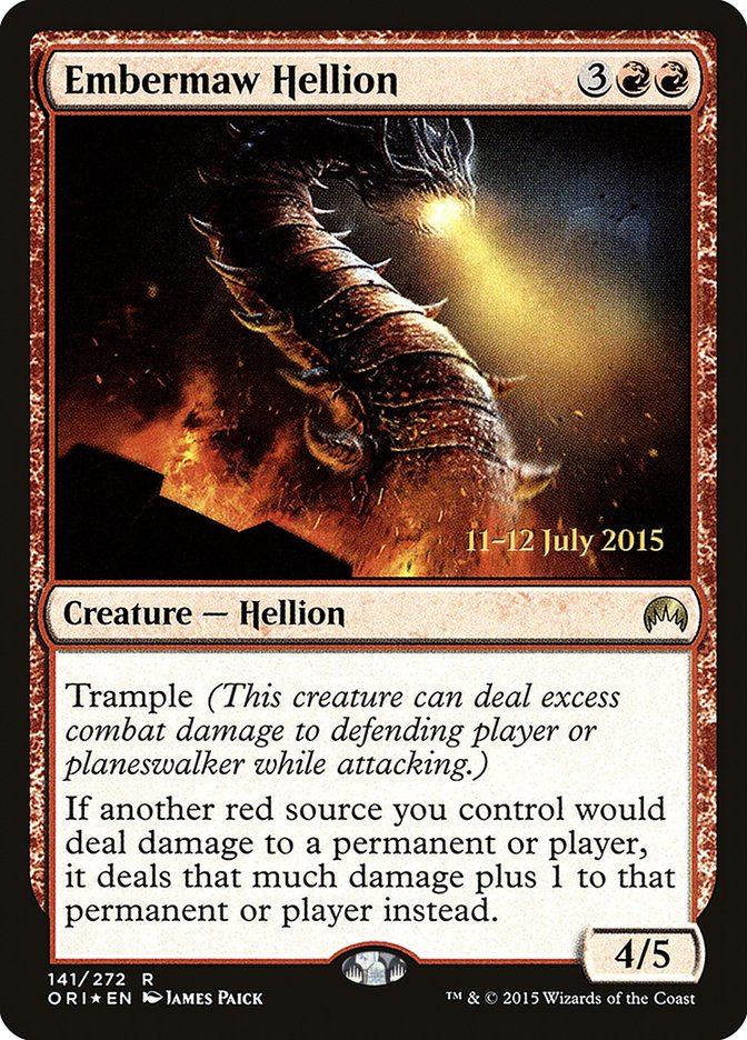 Embermaw Hellion [Magic Origins Prerelease Promos] Magic: The Gathering