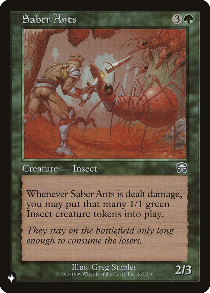 Saber Ants [The List] Magic: The Gathering