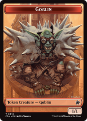 Goblin // Treasure Double-Sided Token [Foundations Tokens] Magic: The Gathering