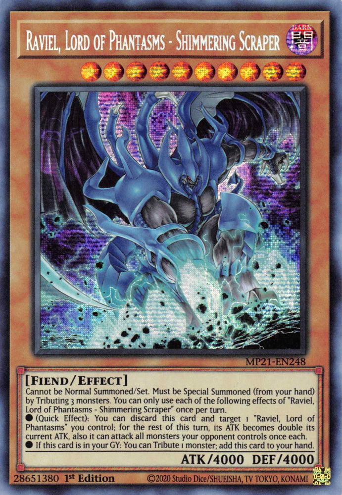 Raviel, Lord of Phantasms - Shimmering Scraper [MP21-EN248] Prismatic Secret Rare - Yugioh Cards For Your TCG Needs!