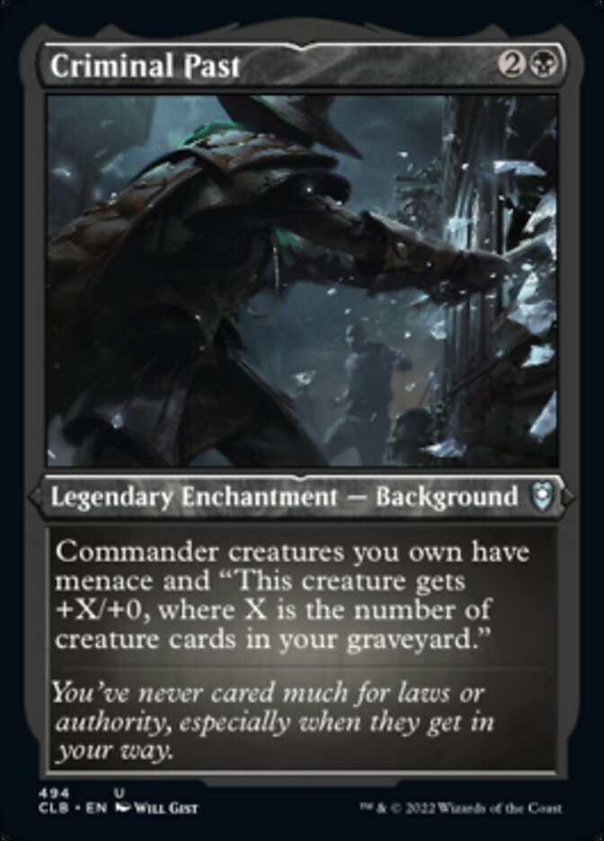 Criminal Past (Foil Etched) [Commander Legends: Battle for Baldur's Gate] Magic: The Gathering