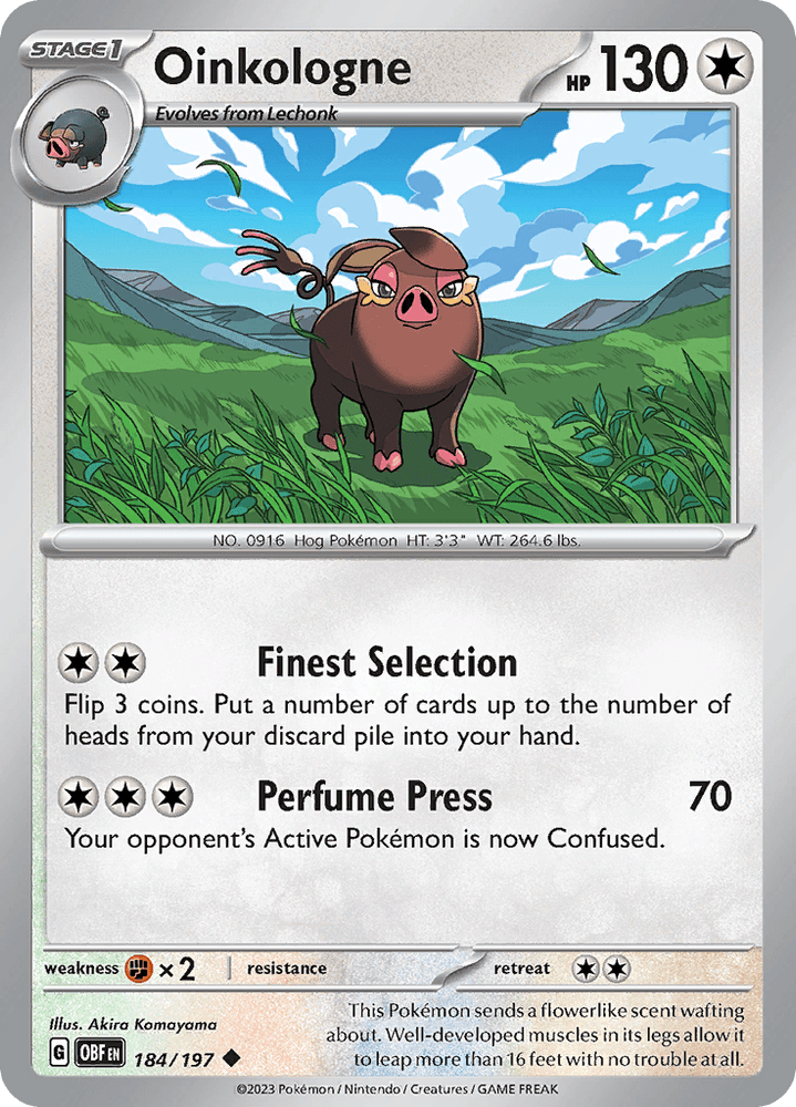 Oinkologne (184/197) [Scarlet & Violet: Obsidian Flames] - Pokemon Cards For Your TCG Needs!
