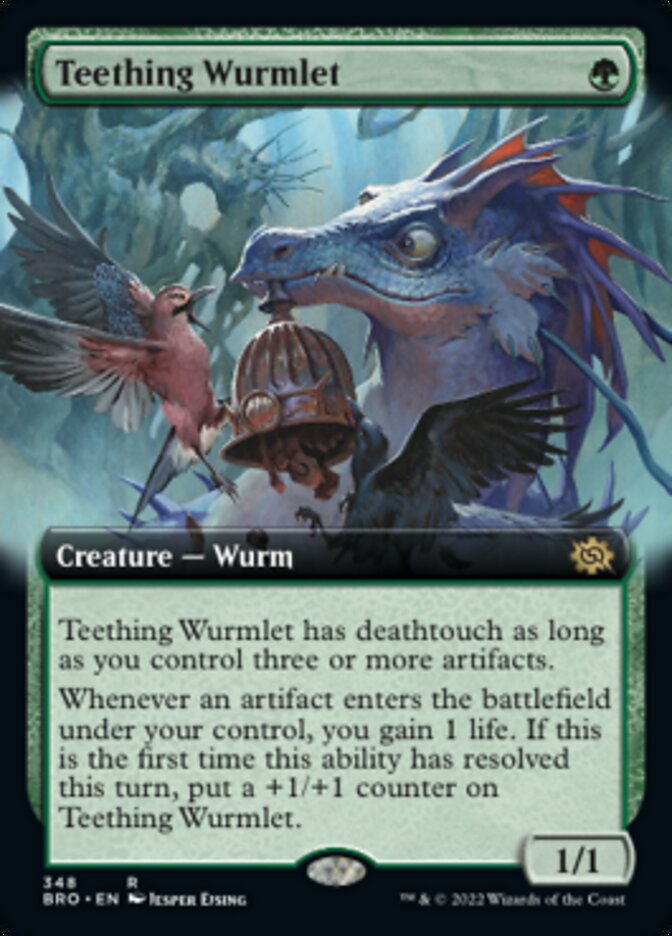 Teething Wurmlet (Extended Art) [The Brothers' War] Magic: The Gathering