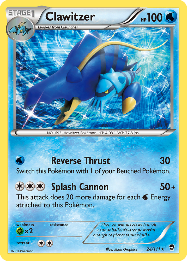 Clawitzer (24/111) [XY: Furious Fists] Pokémon