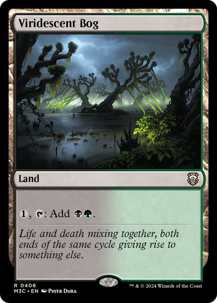 Viridescent Bog (Ripple Foil) [Modern Horizons 3 Commander] Magic: The Gathering