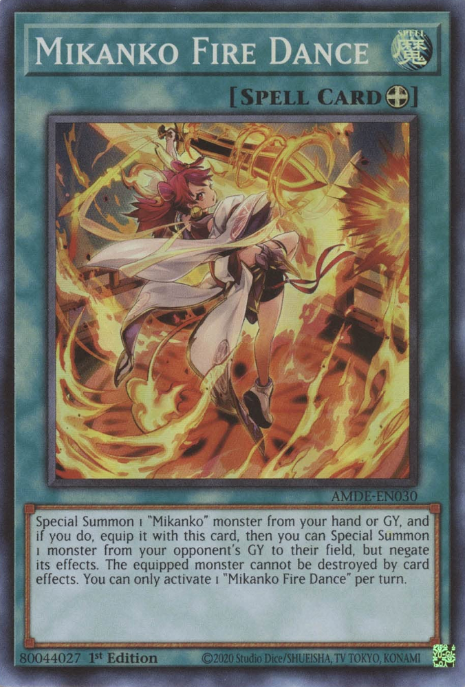 Mikanko Fire Dance [AMDE-EN030] Super Rare - Yugioh Cards For Your TCG Needs!