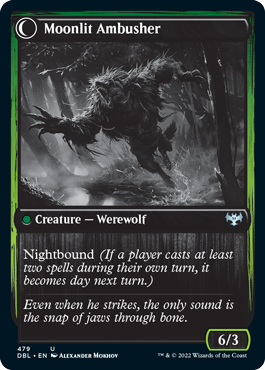 Oakshade Stalker // Moonlit Ambusher [Innistrad: Double Feature] Magic: The Gathering