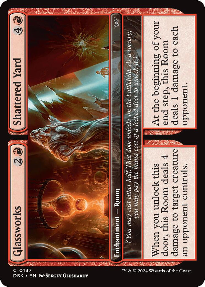 Glassworks // Shattered Yard [Duskmourn: House of Horror] Magic: The Gathering