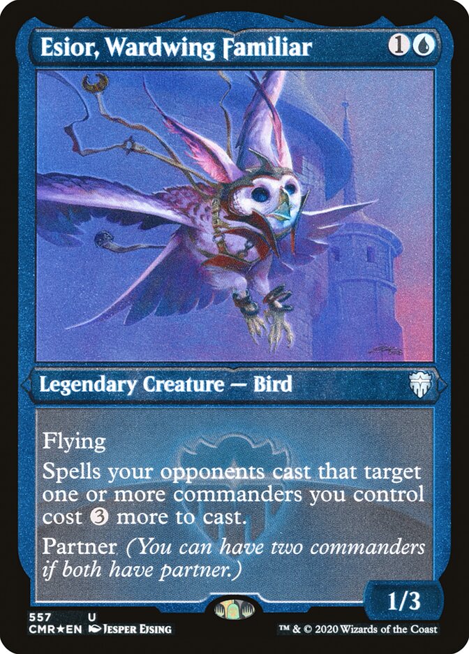 Esior, Wardwing Familiar (Etched) [Commander Legends] Magic: The Gathering