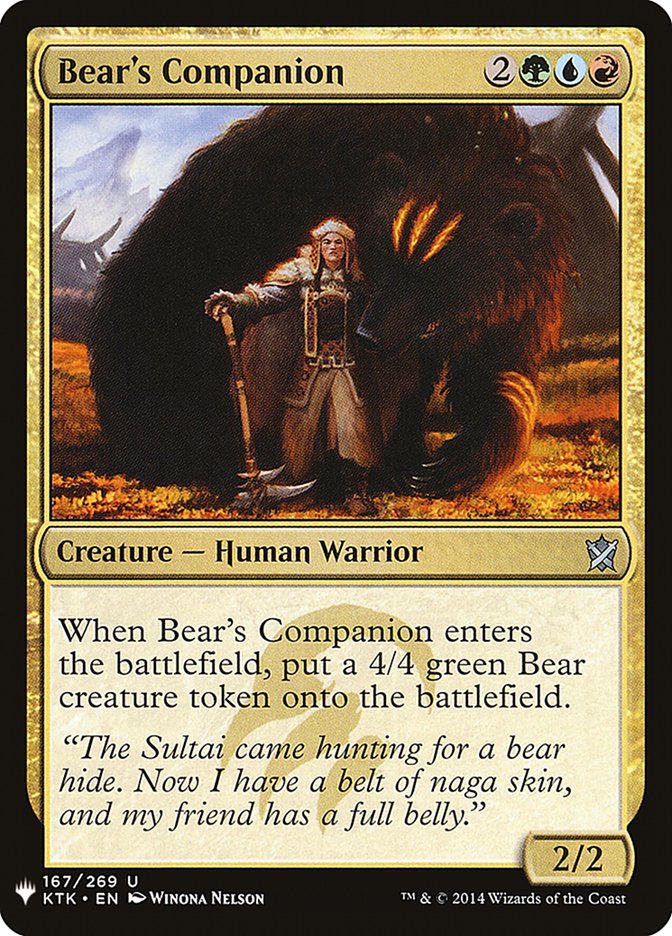 Bear's Companion [Mystery Booster] Magic: The Gathering