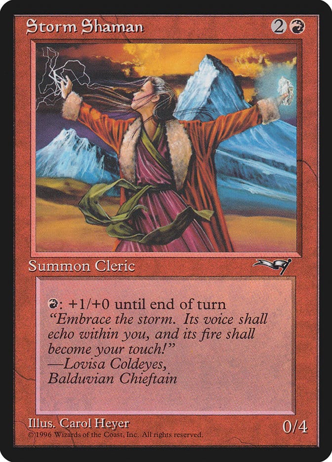 Storm Shaman (Female) [Alliances] Magic: The Gathering