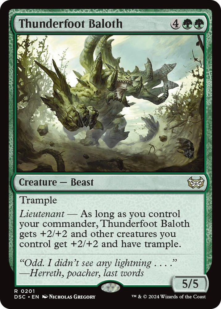 Thunderfoot Baloth [Duskmourn: House of Horror Commander] Magic: The Gathering