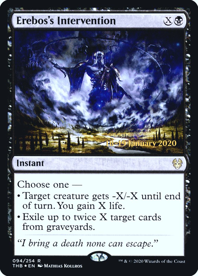 Erebos's Intervention [Theros Beyond Death Prerelease Promos] Magic: The Gathering