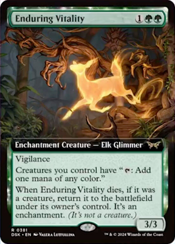 Enduring Vitality (Extended Art) [Duskmourn: House of Horror] Magic: The Gathering
