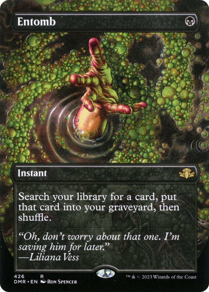 Entomb (Borderless Alternate Art) [Dominaria Remastered] Magic: The Gathering