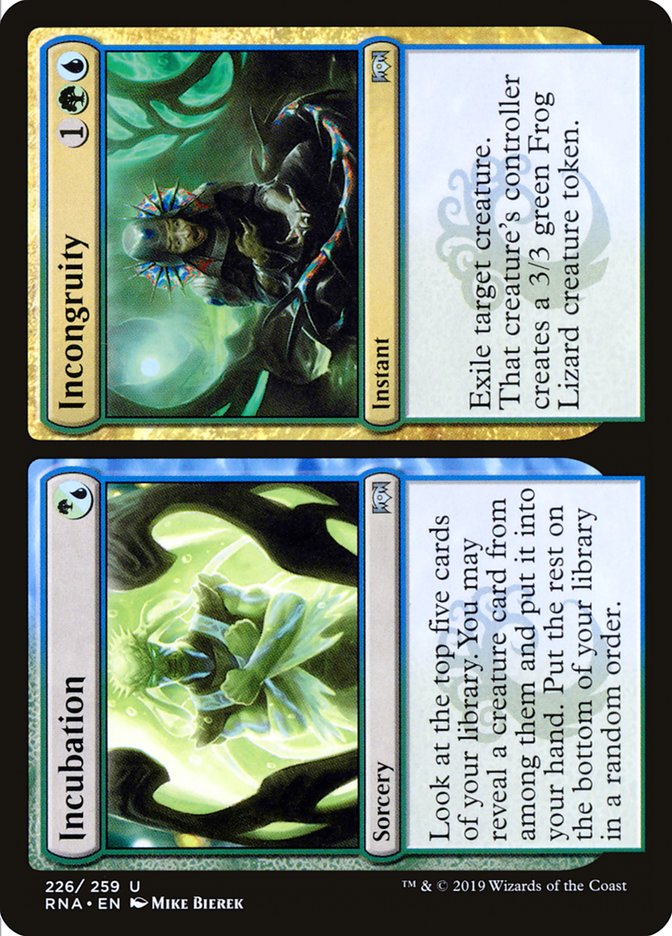 Incubation // Incongruity [Ravnica Allegiance] Magic: The Gathering