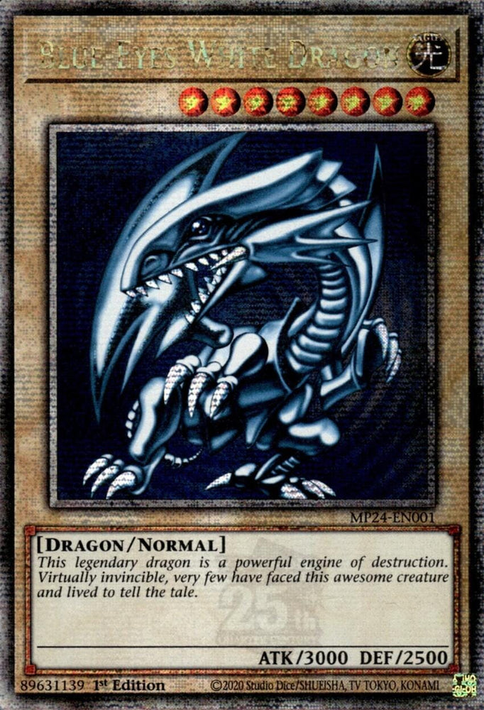 Blue-Eyes White Dragon [MP24-EN001] Quarter Century Secret Rare - Yugioh Cards For Your TCG Needs!