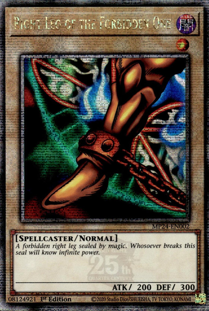 Right Leg of the Forbidden One [MP24-EN002] Quarter Century Secret Rare - Yugioh Cards For Your TCG Needs!