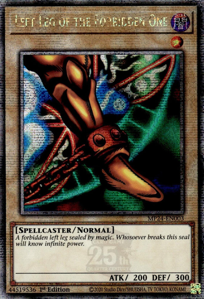 Left Leg of the Forbidden One [MP24-EN003] Quarter Century Secret Rare - Yugioh Cards For Your TCG Needs!