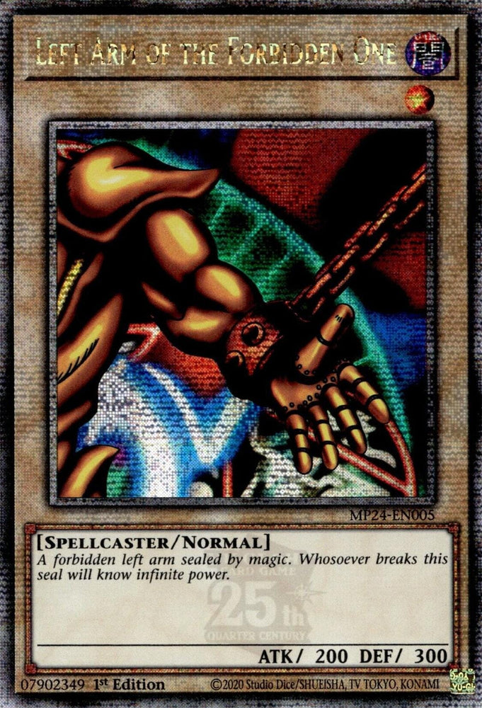 Left Arm of the Forbidden One [MP24-EN005] Quarter Century Secret Rare - Yugioh Cards For Your TCG Needs!