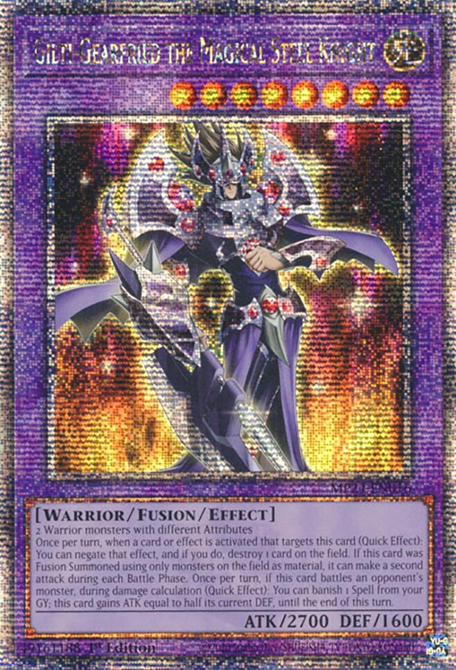 Gilti-Gearfried the Magical Steel Knight [MP24-EN016] Quarter Century Secret Rare - Yugioh Cards For Your TCG Needs!