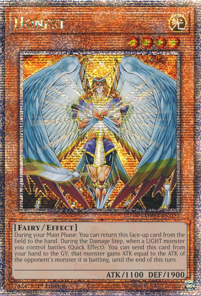 Honest [MP24-EN023] Quarter Century Secret Rare - Yugioh Cards For Your TCG Needs!