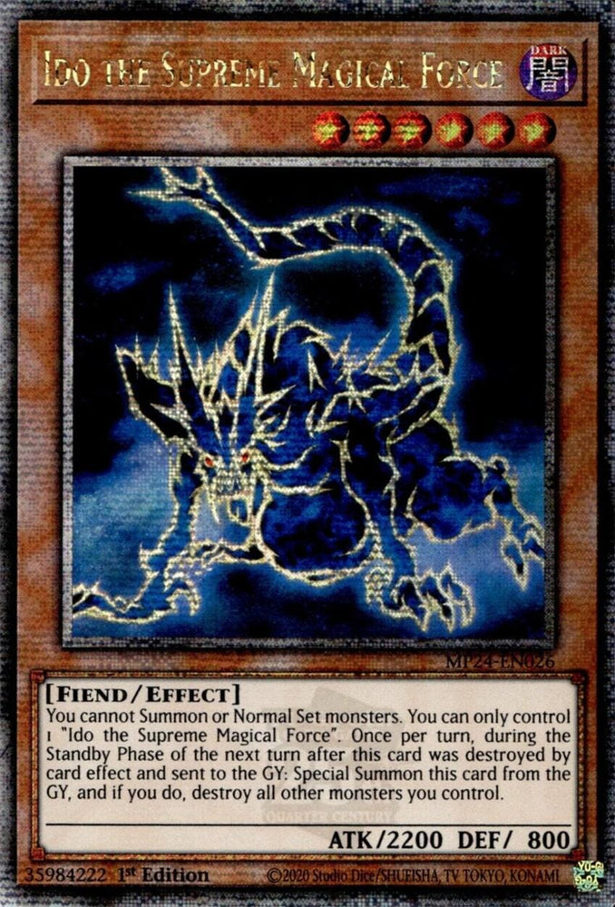 Ido the Supreme Magical Force [MP24-EN026] Quarter Century Secret Rare - Yugioh Cards For Your TCG Needs!