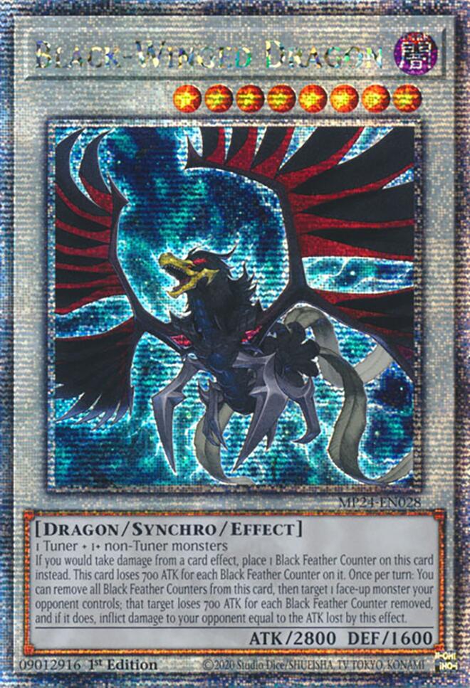 Black-Winged Dragon [MP24-EN028] Quarter Century Secret Rare - Yugioh Cards For Your TCG Needs!